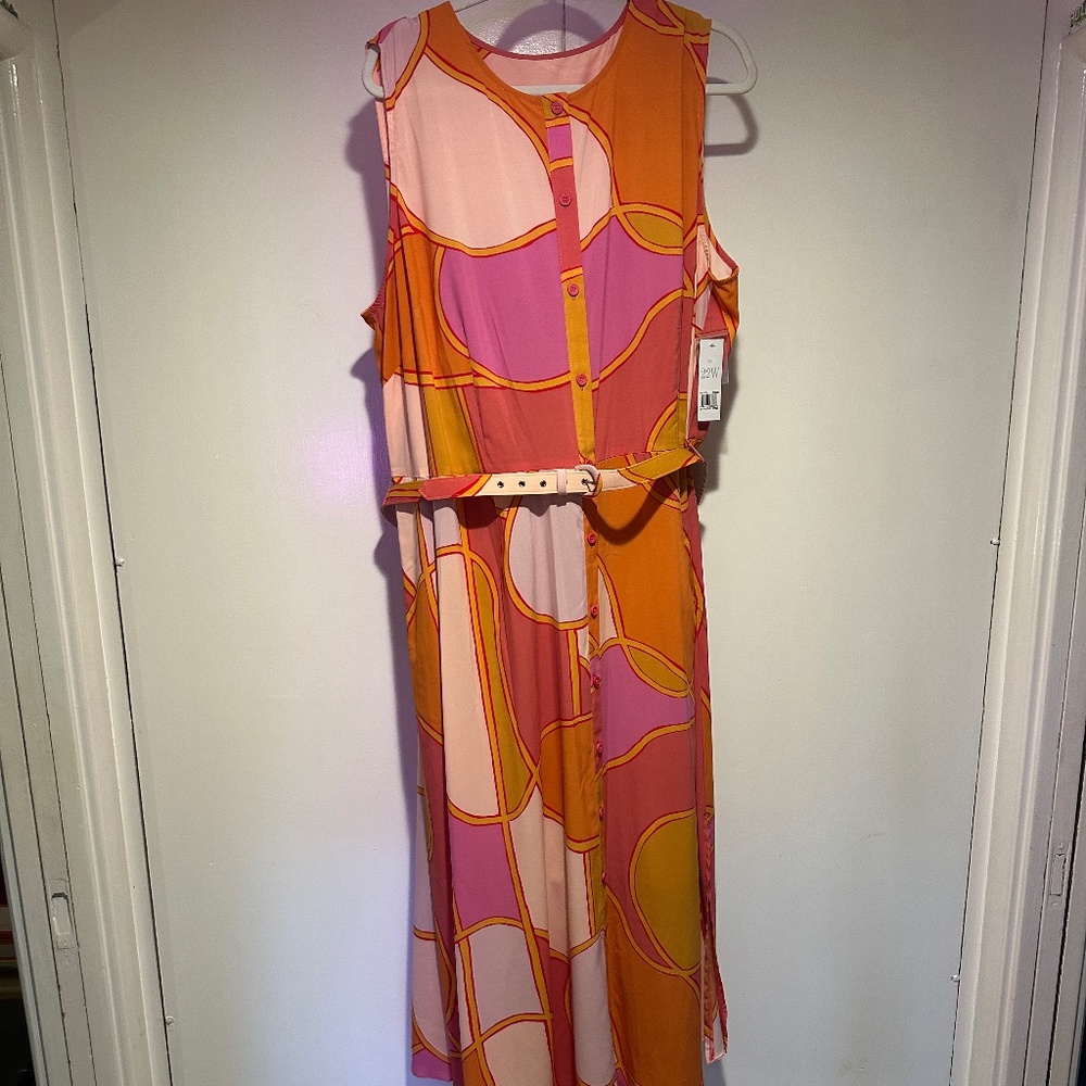 NWT Donna Morgan Sleeveless Button Down Maxi Dress - Picture 9 of 16